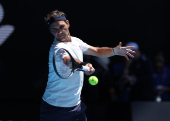 Roger Federer on Rod Laver Arena